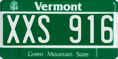 VT license plate XXS916