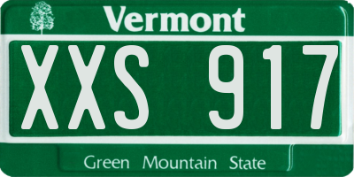 VT license plate XXS917