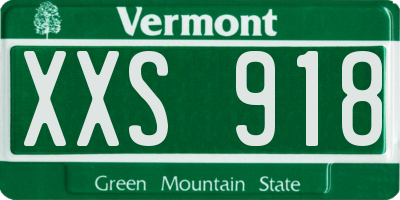 VT license plate XXS918