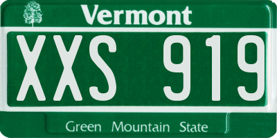 VT license plate XXS919