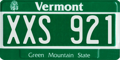 VT license plate XXS921