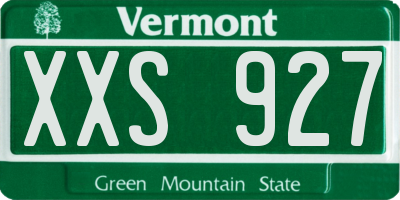 VT license plate XXS927