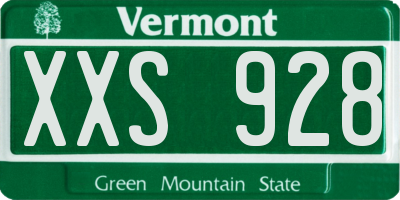 VT license plate XXS928