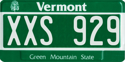 VT license plate XXS929