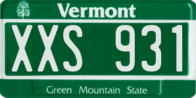 VT license plate XXS931