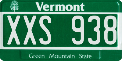 VT license plate XXS938
