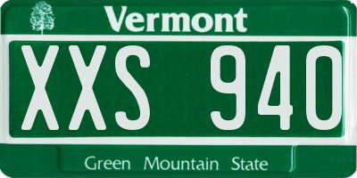 VT license plate XXS940