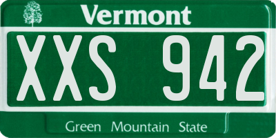 VT license plate XXS942