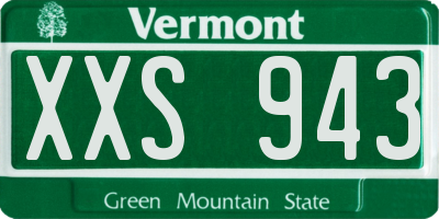 VT license plate XXS943