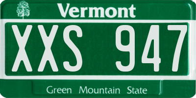 VT license plate XXS947