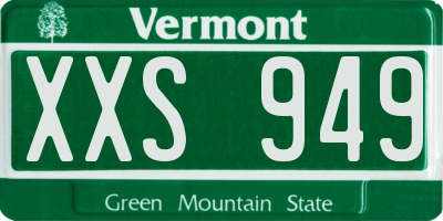 VT license plate XXS949