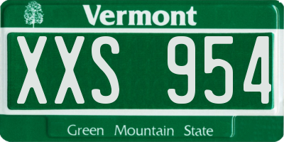 VT license plate XXS954