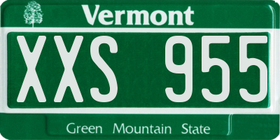VT license plate XXS955