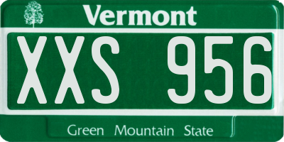 VT license plate XXS956