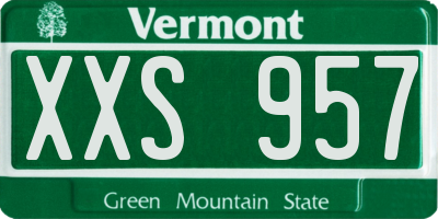 VT license plate XXS957