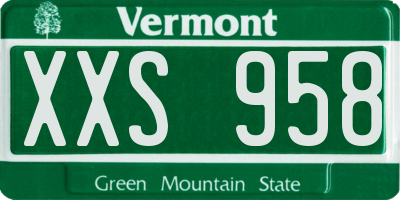 VT license plate XXS958
