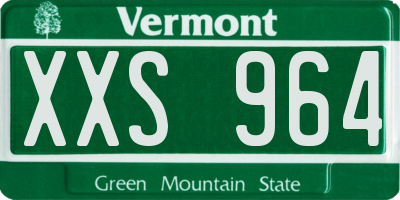 VT license plate XXS964