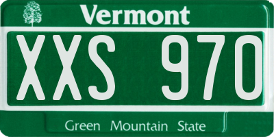 VT license plate XXS970