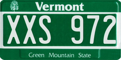 VT license plate XXS972