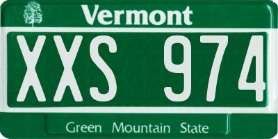 VT license plate XXS974