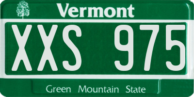 VT license plate XXS975