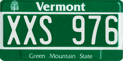VT license plate XXS976