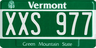 VT license plate XXS977