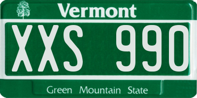 VT license plate XXS990
