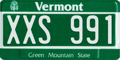 VT license plate XXS991