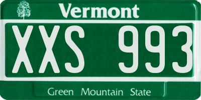VT license plate XXS993