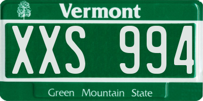 VT license plate XXS994