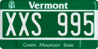 VT license plate XXS995