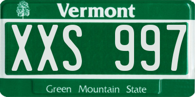 VT license plate XXS997