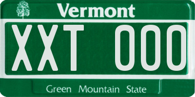 VT license plate XXT000