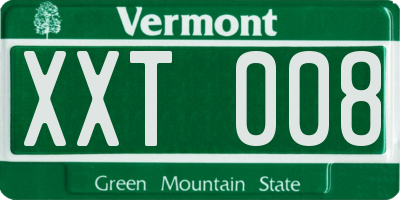 VT license plate XXT008