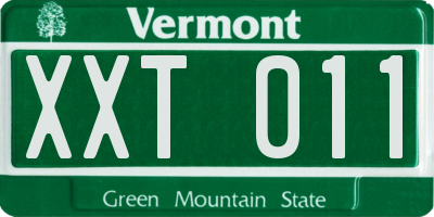 VT license plate XXT011