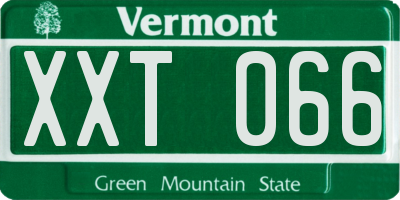 VT license plate XXT066