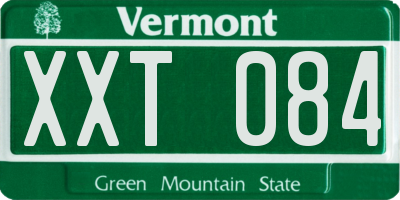 VT license plate XXT084