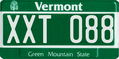 VT license plate XXT088