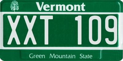 VT license plate XXT109