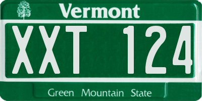 VT license plate XXT124
