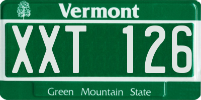 VT license plate XXT126