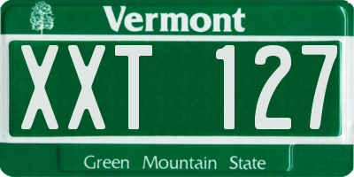 VT license plate XXT127