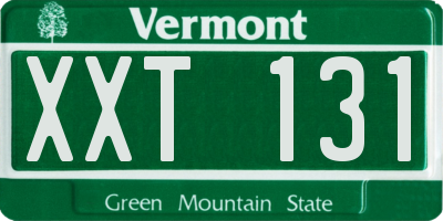 VT license plate XXT131