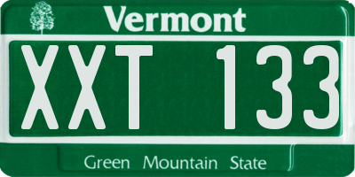 VT license plate XXT133