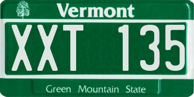VT license plate XXT135