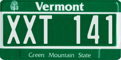VT license plate XXT141