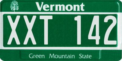 VT license plate XXT142