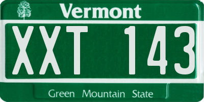 VT license plate XXT143