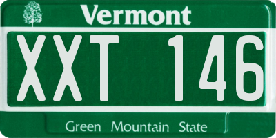 VT license plate XXT146